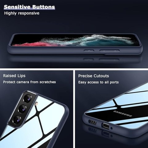 ETUI SAMSUNG GALAXY S22+ GRANATOWA RAMKA PRZEZROCZYSTE PLECKI SM-S906B ETUI SAMSUNG GALAXY S22+ GRANATOWA RAMKA PRZEZROCZYSTE PLECKI SM-S906B