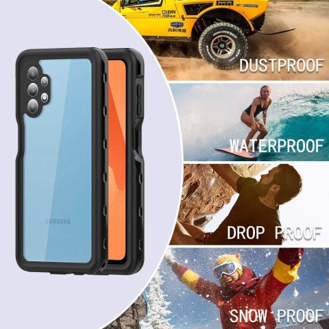 ETUI WODOODPORNE BUMPER SAMSUNG GALAXY A32 5G CASE CZARNY WYSOKA OCHRONA
