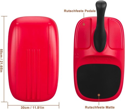 SANKI PLASTIKOWE DLA DZIECI ŚLIZG JABŁUSZKO CZERWONE JEDNOCZĘŚCIOWE 52CM