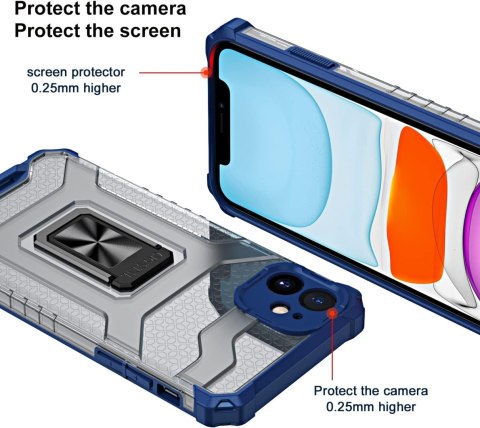 ZESTAW ETUI APPLE IPHONE 11 6.1' NIEBIESKIE PANCERNE +1x SZKŁO HARTOWANE ZESTAW ETUI APPLE IPHONE 11 6.1' NIEBIESKIE PANCERNE +1x SZKŁO HARTOWANE