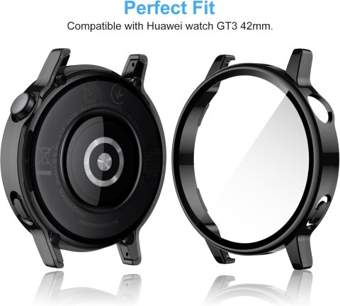 2x ETUI HUAWEI WATCH GT 3 42mm CZARNE BEBARWNE OCHRONA EKRANU WYTRZYMAŁE 2x ETUI HUAWEI WATCH GT 3 42mm CZARNE BEBARWNE OCHRONA EKRANU WYTRZYMAŁE