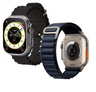 2xPASEK DO APPLE WATCH 4/5/6/7/8/9/10/SE/ULTRA 44/45/46/49 NIEBIESKI CZARNY