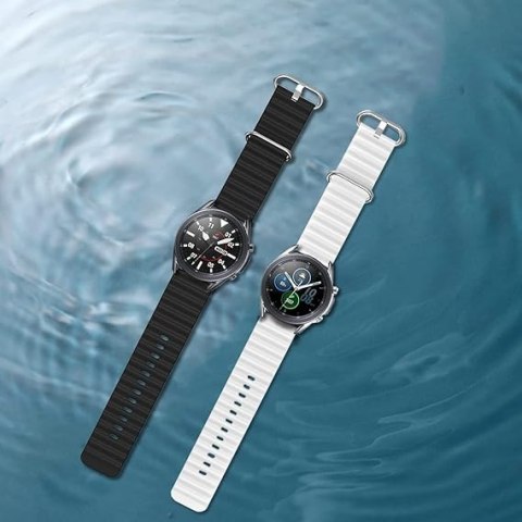 2x PASEK DO ZEGARKA CZARNY BIAŁY SILIKON Samsung Galaxy Watch/Amazfit 20mm 2x PASEK DO ZEGARKA CZARNY BIAŁY SILIKON Samsung Galaxy Watch/Amazfit 20mm