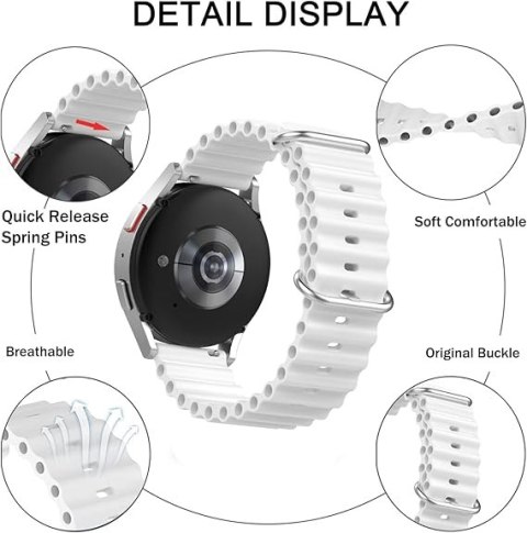 2x PASEK DO ZEGARKA ŻÓŁTY BIAŁY SILIKON Samsung Galaxy Watch/Amazfit 20mm 2x PASEK DO ZEGARKA ŻÓŁTY BIAŁY SILIKON Samsung Galaxy Watch/Amazfit 20mm