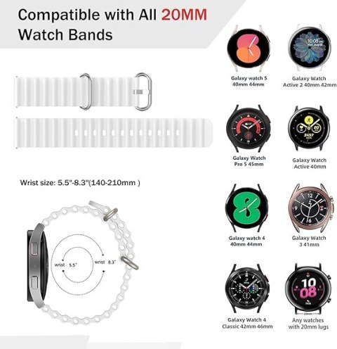 2x PASEK DO ZEGARKA ŻÓŁTY BIAŁY SILIKON Samsung Galaxy Watch/Amazfit 20mm 2x PASEK DO ZEGARKA ŻÓŁTY BIAŁY SILIKON Samsung Galaxy Watch/Amazfit 20mm