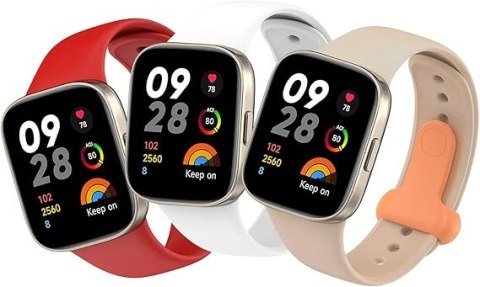 3x PASEK DO ZEGARKA XIAOMI REDMI WATCH 3 SILIKON BIAŁY CZERWONY BEŻOWY 3x PASEK DO ZEGARKA XIAOMI REDMI WATCH 3 SILIKON BIAŁY CZERWONY BEŻOWY