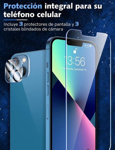 3x SZKŁO HARTOWANE 9H DO APPLE IPHONE 13/13 PRO 6.1 CALA +3x OSŁONA APARATU 3x SZKŁO HARTOWANE 9H DO APPLE IPHONE 13/13 PRO 6.1 CALA +3x OSŁONA APARATU