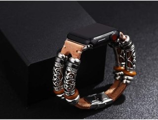 BRANSOLETA DO ZEGARKA APPLE WATCH 1/2/3/4/5/6/7/8/9/10/SE 42/44/45 BRĄZOWA