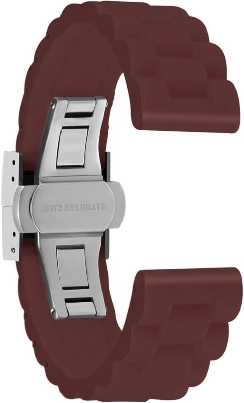 BRANSOLETA DO ZEGARKA BRĄZOWY SILIKON UNIWERSALNY WODOODPORNY 24mm BRANSOLETA DO ZEGARKA BRĄZOWY SILIKON UNIWERSALNY WODOODPORNY 24mm