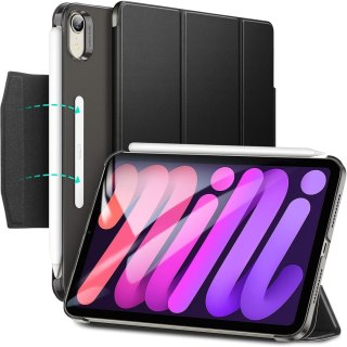 ETUI APPLE IPAD MINI 6 8.3" 2021 CZARNE ZAMYKANE Z KLAPKĄ OCHRONNE ESR