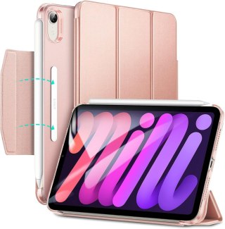 ETUI APPLE IPAD MINI 6 8.3" 2021 RÓŻOWE ZAMYKANE Z KLAPKĄ OCHRONNE ESR