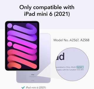 ETUI APPLE IPAD MINI 6 8.3" 2021 RÓŻOWE ZAMYKANE Z KLAPKĄ OCHRONNE ESR
