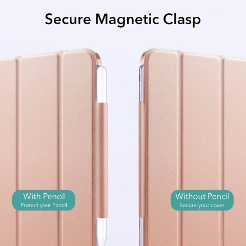ETUI APPLE IPAD MINI 6 8.3" 2021 RÓŻOWE ZAMYKANE Z KLAPKĄ OCHRONNE ESR
