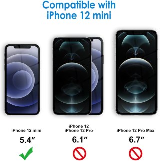 ETUI APPLE IPHONE 12 MINI PRZEZROCZYSTE PLECKI CZARNA RAMKA