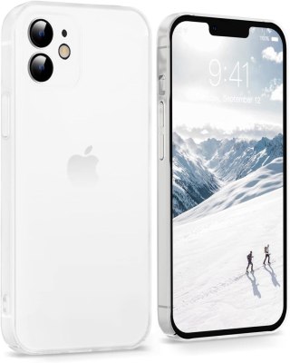 ETUI APPLE IPHONE 12 PRZEZROCZYSTE MLECZNE BIAŁE OCHRONNE WYTRZYMAŁE