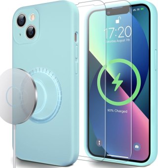 ETUI APPLE IPHONE 13 PRO NIEBIESKIE MAGSAFE SOLIDNE + 2x SZKŁO HARTOWANE
