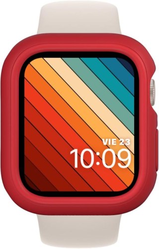 ETUI APPLE IWATCH SERII 9/8/7 45mm CZERWONA RAMKA OCHRONNE WYTRZYMAŁE