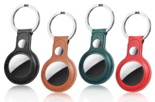 ETUI CASE NA APPLE AIRTAG 4 KOLORY ZAWIESZKI IMITACJA SKÓRY BRELOK