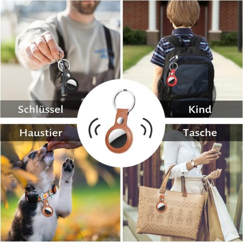 ETUI CASE NA APPLE AIRTAG 4 KOLORY ZAWIESZKI IMITACJA SKÓRY BRELOK ETUI CASE NA APPLE AIRTAG 4 KOLORY ZAWIESZKI IMITACJA SKÓRY BRELOK