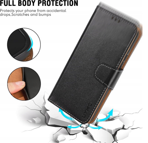 ETUI CZARNE ZAMYKANE SAMSUNG GALAXY S22 ULTRA Z KLAPKĄ ŚRODEK BRĄZOWY ETUI CZARNE ZAMYKANE SAMSUNG GALAXY S22 ULTRA Z KLAPKĄ ŚRODEK BRĄZOWY