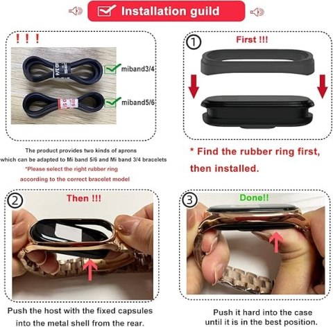 ETUI DO ZEGARKA XIAOMI MI BAND 4 /3 Z BRANSOLETĄ SREBRNY KOLOR STAL ETUI DO ZEGARKA XIAOMI MI BAND 4 /3 Z BRANSOLETĄ SREBRNY KOLOR STAL