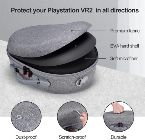 ETUI FUTERAŁ PS VR2 PRZENOŚNA TORBA NA RAMIĘ PLAYSTATION SZARY +AKCESORIA ETUI FUTERAŁ PS VR2 PRZENOŚNA TORBA NA RAMIĘ PLAYSTATION SZARY +AKCESORIA
