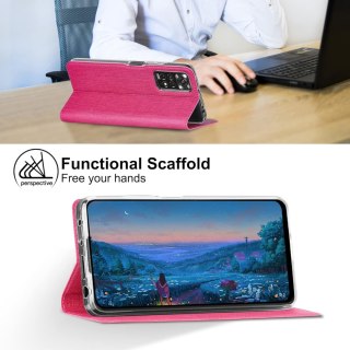 ETUI XIAOMI REDMI NOTE 11 PRO 4G/5G RÓŻOWE ZAMYKANE Z KLAPKĄ SOLIDNE