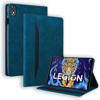 ETUI LENOVO LEGION Y700 2022 GRANATOWE IMITACJA ZAMSZU Z KIESZONKĄ ZAMYKANE