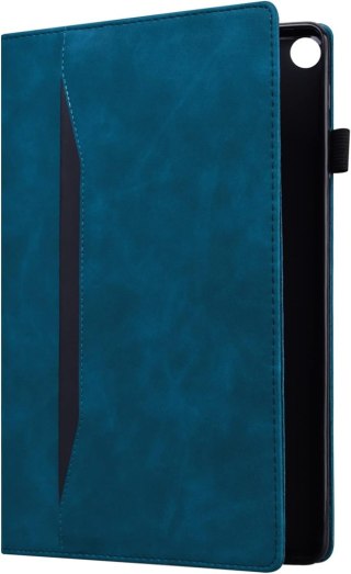 ETUI LENOVO LEGION Y700 2022 GRANATOWE IMITACJA ZAMSZU Z KIESZONKĄ ZAMYKANE