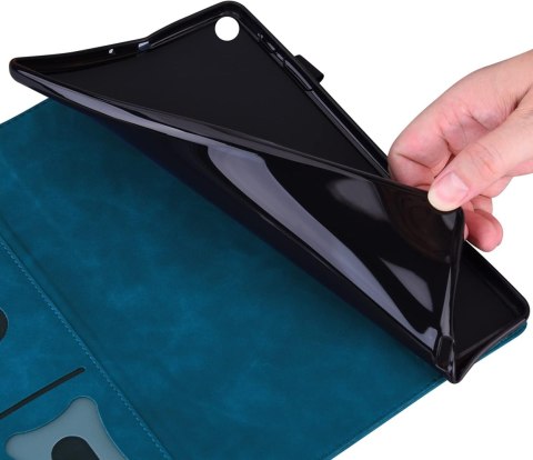 ETUI LENOVO LEGION Y700 2022 GRANATOWE IMITACJA ZAMSZU Z KIESZONKĄ ZAMYKANE ETUI LENOVO LEGION Y700 2022 GRANATOWE IMITACJA ZAMSZU Z KIESZONKĄ ZAMYKANE