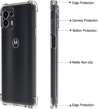 ETUI MOTOROLA EDGE 20 LITE PRZEZROCZYSTE PLECKI WYTRZYMAŁE OCHRONNE SOLIDNE