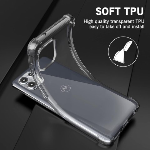 ETUI MOTOROLA EDGE 20 LITE PRZEZROCZYSTE PLECKI WYTRZYMAŁE OCHRONNE SOLIDNE
