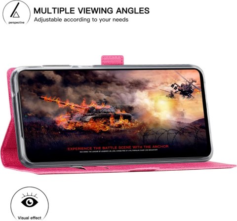 ETUI MOTOROLA EDGE 30 PRO RÓŻOWE ZAMYKANE Z KLAPKĄ MIEJSCE NA KARTY SOLIDNE