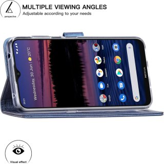 ETUI NOKIA G20 CIEMNE GRANATOWE ZAMYKANE Z KLAPOKĄ OCHRONNE SOLIDNE