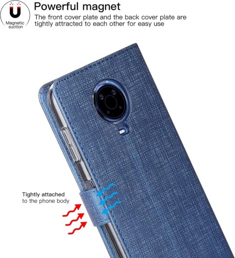 ETUI NOKIA G20 CIEMNE GRANATOWE ZAMYKANE Z KLAPOKĄ OCHRONNE SOLIDNE