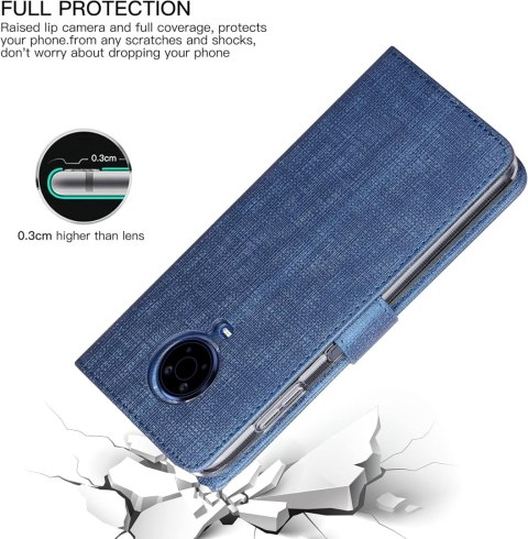 ETUI NOKIA G20 CIEMNE GRANATOWE ZAMYKANE Z KLAPOKĄ OCHRONNE SOLIDNE