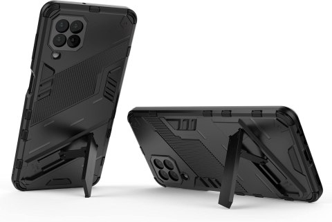 ETUI SAMSUNG GALAXY A22 5G CZARNE PANCERNE Z PODSTAWKĄ +2x SZKŁO HARTOWANE ETUI SAMSUNG GALAXY A22 5G CZARNE PANCERNE Z PODSTAWKĄ +2x SZKŁO HARTOWANE