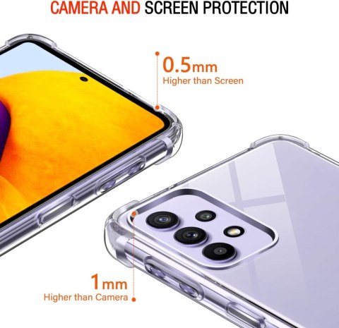 ETUI SAMSUNG GALAXY A72 5G PRZEZROCZYSTE OCHRONNE PLECKI + 2X SZKŁO ETUI SAMSUNG GALAXY A72 5G PRZEZROCZYSTE OCHRONNE PLECKI + 2X SZKŁO
