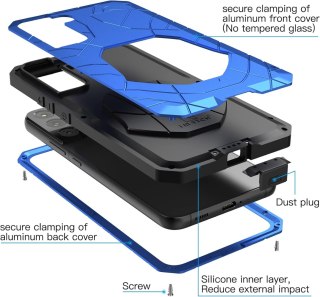 ETUI SAMSUNG GALAXY S22+ NIEBIESKIE BUMPER SOLIDNE WZMOCNIONE