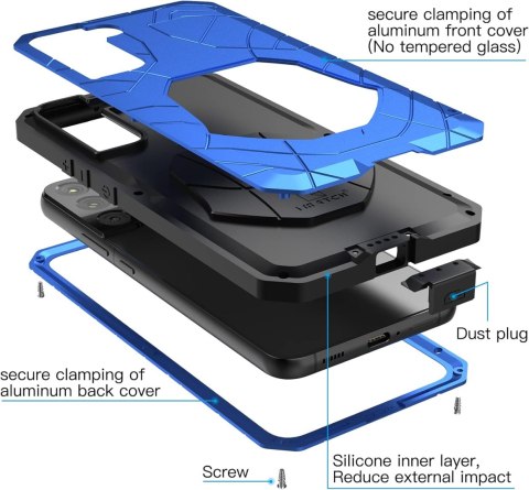 ETUI SAMSUNG GALAXY S22+ NIEBIESKIE BUMPER SOLIDNE WZMOCNIONE