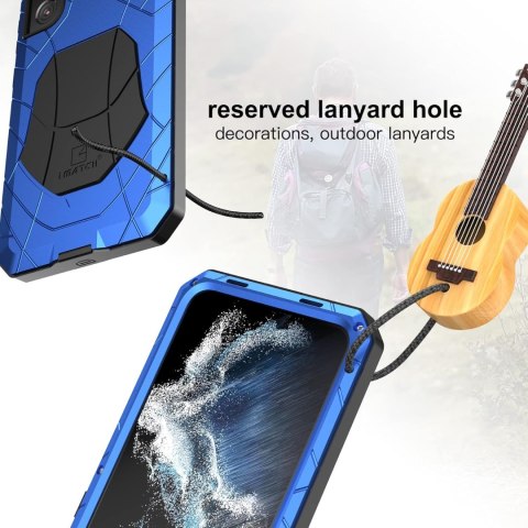ETUI SAMSUNG GALAXY S22+ NIEBIESKIE BUMPER SOLIDNE WZMOCNIONE