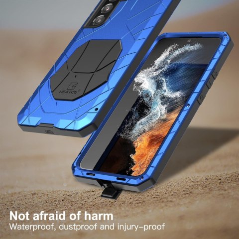 ETUI SAMSUNG GALAXY S22+ NIEBIESKIE BUMPER SOLIDNE WZMOCNIONE