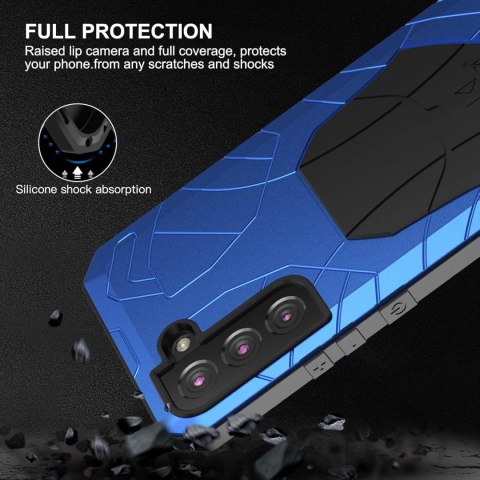 ETUI SAMSUNG GALAXY S22+ NIEBIESKIE BUMPER SOLIDNE WZMOCNIONE