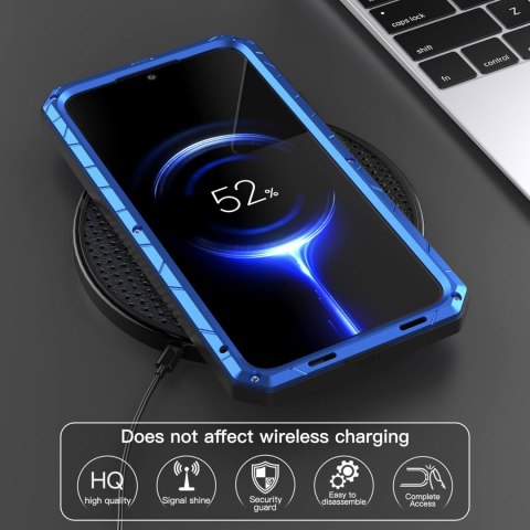 ETUI SAMSUNG GALAXY S22+ NIEBIESKIE BUMPER SOLIDNE WZMOCNIONE