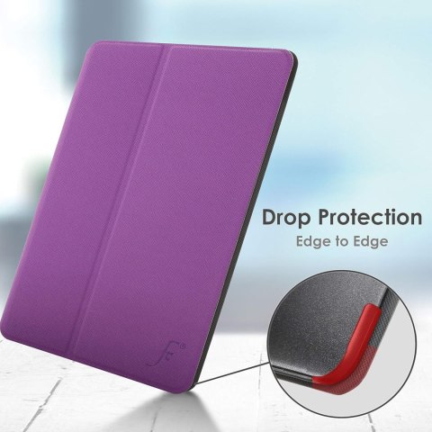 ETUI SAMSUNG GALAXY TAB S7+ FIOLETOWE ZAMYKANE Z KLAPKĄ SKŁADANE OCHRONNE