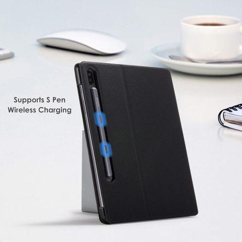 ETUI SAMSUNG GALAXY TAB S7+ FIOLETOWE ZAMYKANE Z KLAPKĄ SKŁADANE OCHRONNE