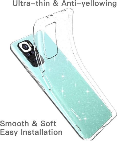 ETUI SILIKONOWE GLITTER XIAOMI REDMI NOTE 10 2X SZKŁO ETUI SILIKONOWE GLITTER XIAOMI REDMI NOTE 10 2X SZKŁO