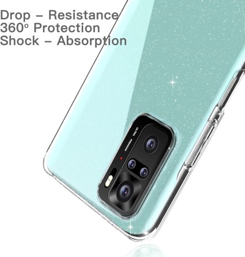ETUI SILIKONOWE GLITTER XIAOMI REDMI NOTE 10 2X SZKŁO ETUI SILIKONOWE GLITTER XIAOMI REDMI NOTE 10 2X SZKŁO