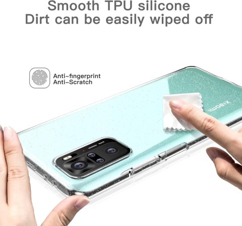 ETUI SILIKONOWE GLITTER XIAOMI REDMI NOTE 10 2X SZKŁO ETUI SILIKONOWE GLITTER XIAOMI REDMI NOTE 10 2X SZKŁO