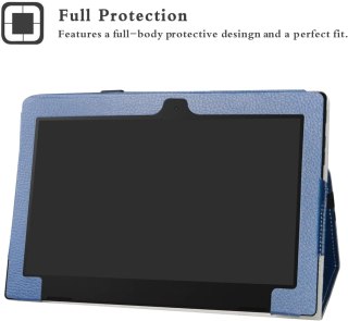 ETUI TABLET LENOVO IDEAPAD d330 GRANATOWE ZAMYKANE KAPLKA Z GUMKĄ OCHRONNE
